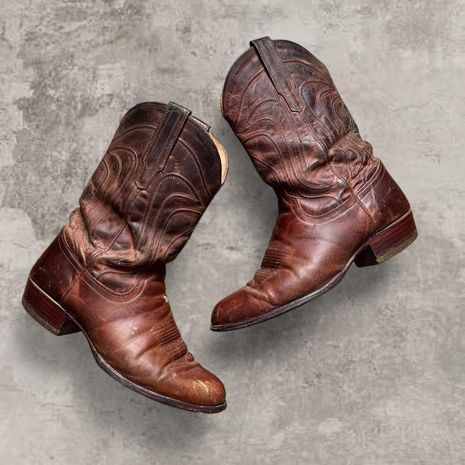 Tecovas Mexico Western Boots Usa Sz 10ee Brown Grain Leather Wide Quality Cowboy